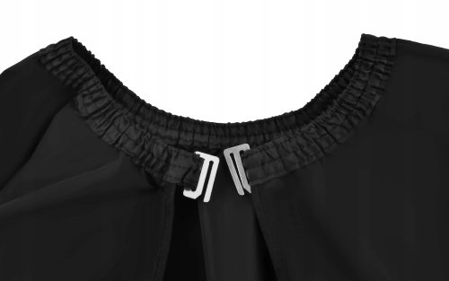 ISO Kadeřnická pelerína-pláštěnka s otvorem na mobil černá