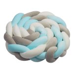 Ricokids 722001 Ochranný pletený mantinel do detskej postieľky, 2 m, modro-sivý