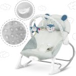 Ricokids 7328 Dětské houpací křeslo s vibracemi, šedé