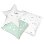 Nukido 740024 Detský teepee s osvetlením – mätový s hviezdami