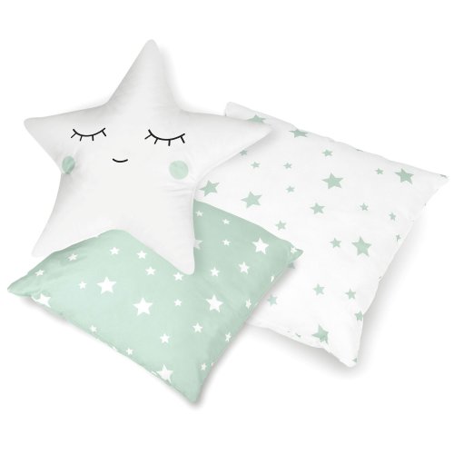 Nukido 740024 Detský teepee s osvetlením – mätový s hviezdami