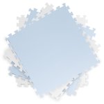 Ricokids 738202 Pěnová podložka puzzle 60×60 cm, 4 ks, modro-bílá