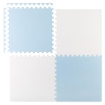 Ricokids 738202 Pěnová podložka puzzle 60×60 cm, 4 ks, modro-bílá