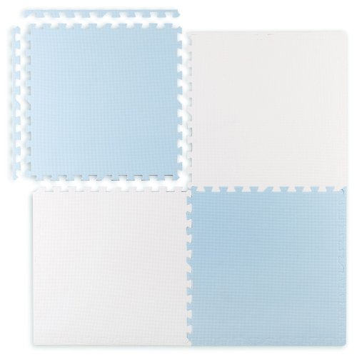 Ricokids 738202 Pěnová podložka puzzle 60×60 cm, 4 ks, modro-bílá