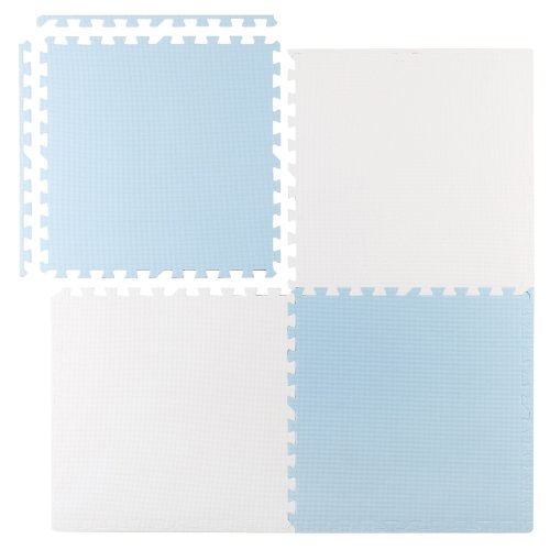 Ricokids 738202 Pěnová podložka puzzle 60×60 cm, 4 ks, modro-bílá