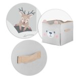 Nukido NK-408 Organizér na hračky a hrací podložka 2 v 1 - šedá