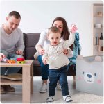 Nukido NK-408 Organizér na hračky a hrací podložka 2 v 1 - šedá