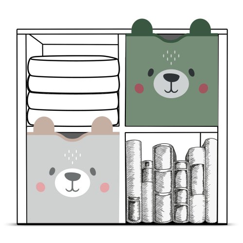 Nukido NK-408 Organizér na hračky a hrací podložka 2 v 1 - šedá