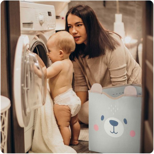 Nukido NK-408 Organizér na hračky a hrací podložka 2 v 1 - šedá