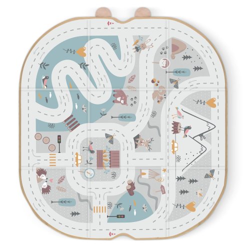 Nukido NK-408 Organizér na hračky a hrací podložka 2 v 1 - šedá