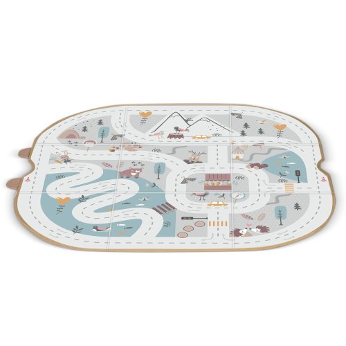 Nukido NK-408 Organizér na hračky a hrací podložka 2 v 1 - šedá