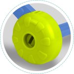 Ricokids 773400 Dětský nákupní vozík 3 v 1, modrý