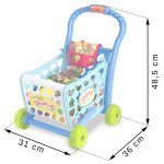 Ricokids 773400 Dětský nákupní vozík 3 v 1, modrý