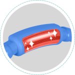 Ricokids 773400 Dětský nákupní vozík 3 v 1, modrý