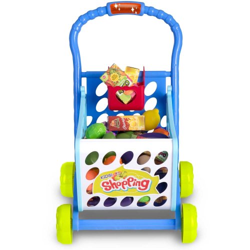 Ricokids 773400 Dětský nákupní vozík 3 v 1, modrý