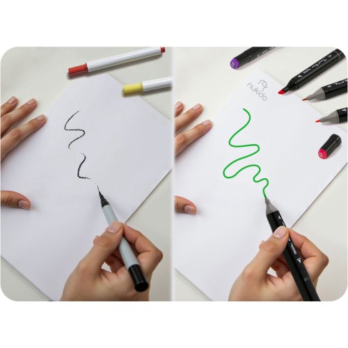 Nukido 791201 Alkoholové fixky s puzdrom, 80 ks