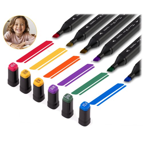 Nukido 791201 Alkoholové fixky s puzdrom, 80 ks