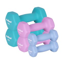 Rebel RBA-2330-S3 Neoprenové litinové jednoručky HEX, sada 12 kg (2x1 kg + 2x2 kg + 2x3 kg)