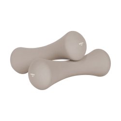 Rebel RBA-2329-4 Litinové neoprenové činky 2×4 kg, béžové