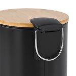 Teesa TSA0407 Koupelnový odpadkový koš 3 l, černý