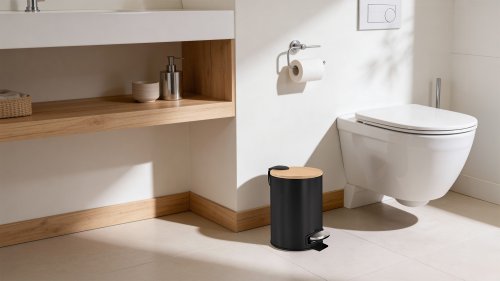 Teesa TSA0407 Koupelnový odpadkový koš 3 l, černý