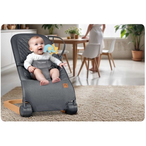 Nukido NK-52 Houpací křeslo s hračkami, antracit