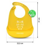 Ricokids 700390 Silikonový bryndák s kapsou, žlutý