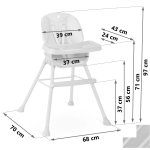 Nukido 701000 Jídelní židlička TILO šedo-černá