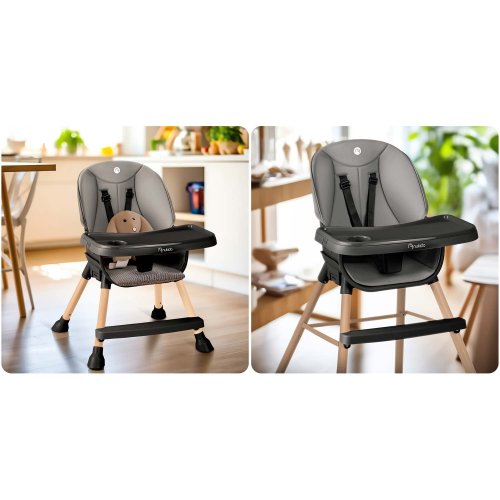 Nukido 701000 Jídelní židlička TILO šedo-černá