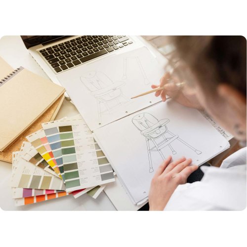 Nukido 701000 Jídelní židlička TILO šedo-černá