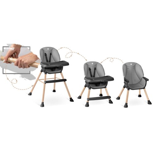 Nukido 701000 Jídelní židlička TILO šedo-černá