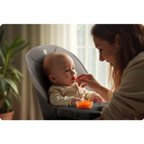 Nukido 701000 Jídelní židlička TILO šedo-černá