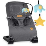 Nukido NK-52 Houpací křeslo s hračkami, šedé