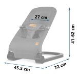 Nukido NK-52 Houpací křeslo s hračkami, šedé