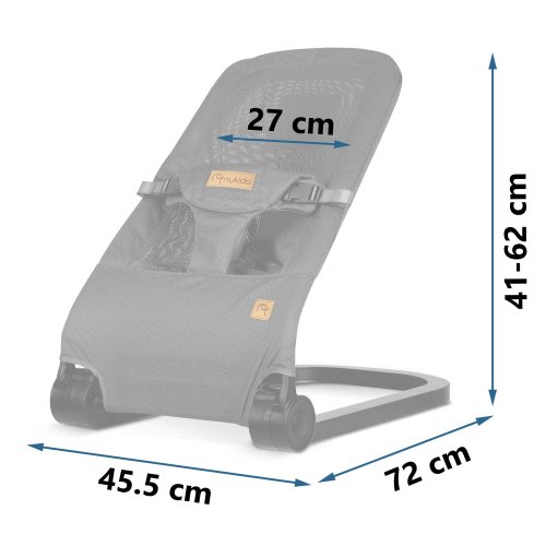 Nukido NK-52 Houpací křeslo s hračkami, šedé