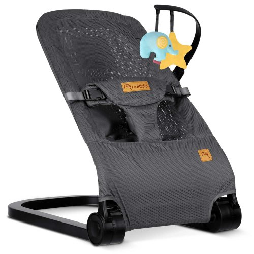 Nukido NK-52 Houpací křeslo s hračkami, šedé