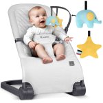 Nukido NK-52 houpací křeslo s hračkami, světle šedé