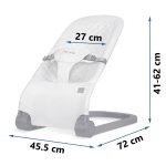 Nukido NK-52 houpací křeslo s hračkami, světle šedé