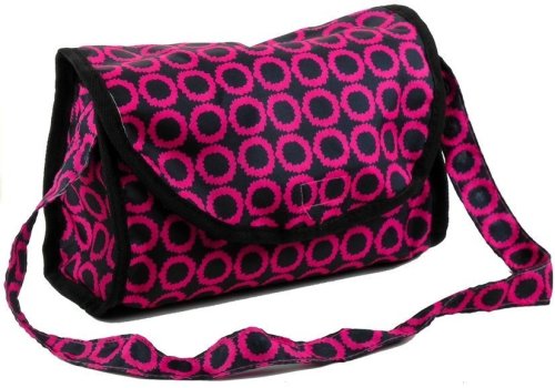 Alice 3825 Kočárek pro panenky Retro s taškou, hluboký, růžovočerný