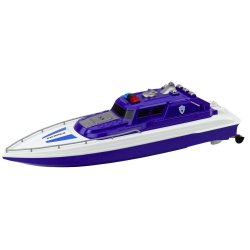 LEAN Toys 22944 RC policejní motorový člun 1:28, modrá