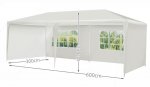 Malatec 7913 Záhradný párty stan 3 x 6 m + 6 bočných stien biely