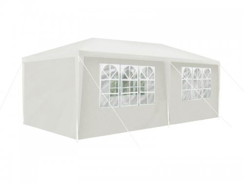 Malatec 7913 Záhradný párty stan 3 x 6 m + 6 bočných stien biely