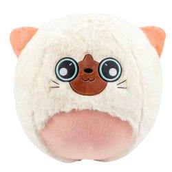 LEAN Toys 28662 Plyšový skákací míč koťátko BigCutePet, 50 cm, bílé