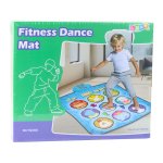 LEAN Toys 28734 Interaktívna hudobná tanečná podložka pre deti, zvieratká, LED svetlá, modrá 