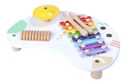 ECOTOYS 3655 Dřevěný hudební stolek s nástroji