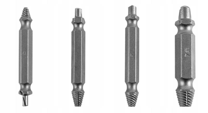 ISO 7875 Vytahováky poškozených šroubů 4ks 3-12mm (Hobby)