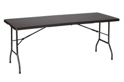 MultiGarden RZK-180B Skládací cateringový zahradní stůl 180 cm, ratan, hnědý