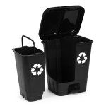 MULTISTORE MO-40C-1-K Dvoukomorový odpadkový koš 40 l, černý