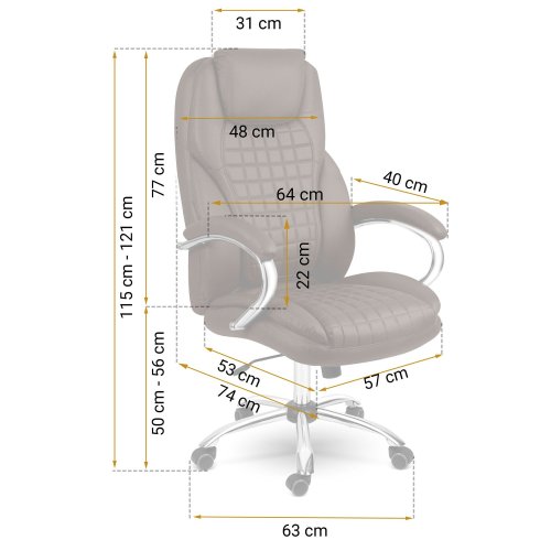 Sofotel 240802 Kancelářské křeslo Batory, eko kůže, hnědé