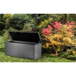 Plonos PL-801 Záhradný box 143 x 57 x 53,5 cm, 390 l, čierny a sivý